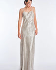 Zahara Metallic Crochet-Tie Maxi Dress | Off White