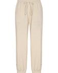 Zayla Pant in Ecru, relaxed jogger style with patch pockets and metal-tipped drawstrings.